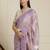 Purple ethnic motifs woven design chanderi saree with unstitched blouse