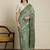 Green ethnic motifs woven design chanderi saree with unstitched blouse