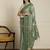 Green ethnic motifs woven design chanderi saree with unstitched blouse