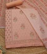 printed art silk unstitched dress material