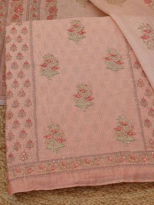 printed art silk unstitched dress material 2