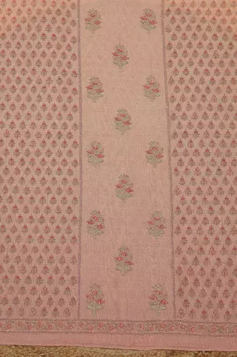 printed art silk unstitched dress material
