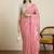 Pink ethnic motif woven design zari chanderi saree with unstitched blouse