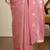 Pink ethnic motif woven design zari chanderi saree with unstitched blouse