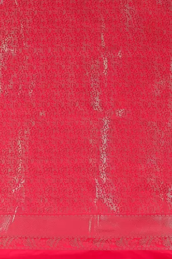 Pink woven design banarasi sarees with blouse piece