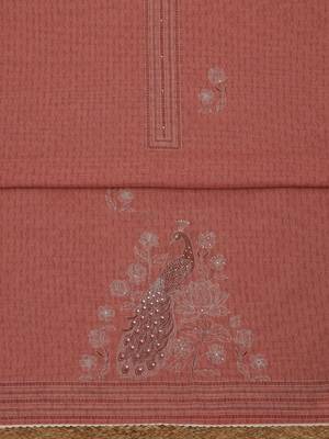 printed linen unstitched dress material 5