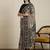 Grey ethnic motif woven design zari chanderi saree with unstitched blouse