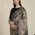 Grey ethnic motif woven design zari chanderi saree with unstitched blouse
