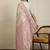 Cream woven design ethnic motif chanderi saree with blouse piece