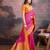 Orange ethnic motifs woven design saree