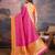 Orange ethnic motifs woven design saree