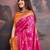 Orange ethnic motifs woven design saree