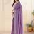 Lavender embellished beads and stones saree with blouse piece