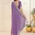 Lavender embellished beads and stones saree with blouse piece