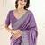 Lavender embellished beads and stones saree with blouse piece