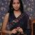 Navy blue sequin embellished geaorgette party wear saree