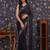 Navy blue sequin embellished geaorgette party wear saree