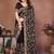 Black embroidered saree with unstitched blouse