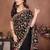 Black embroidered saree with unstitched blouse