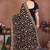 Black embroidered saree with unstitched blouse