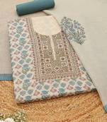printed linen unstitched dress material