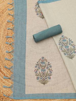 printed linen unstitched dress material 4