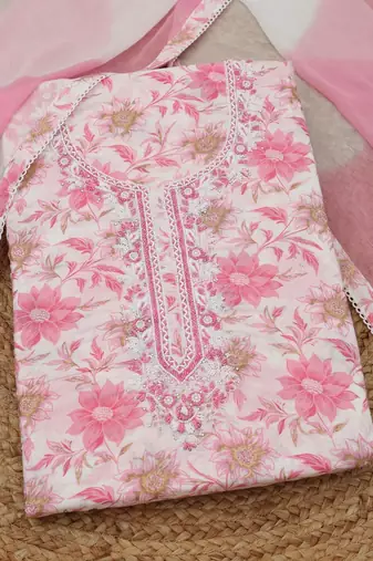 printed unstitched dress material