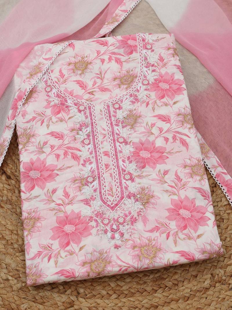 printed unstitched dress material