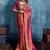 Magenta woven design kanjeevaram saree with blouse piece