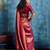 Magenta woven design kanjeevaram saree with blouse piece