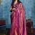 Magenta woven design kanjeevaram saree with blouse piece