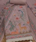 embroidered viscose rayon unstitched dress material