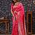 Pink ethnic motifs woven design silk blend banarasi sarees
