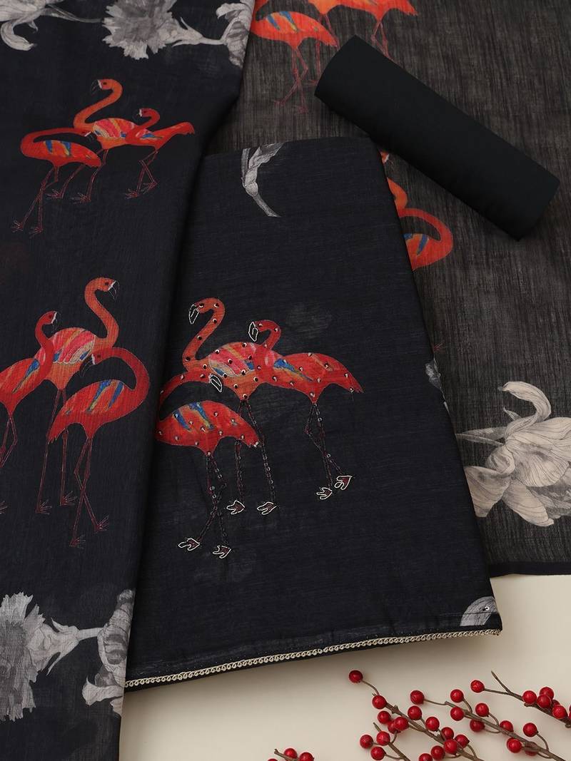 printed  cotton unstitched dress material