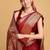 Red woven design art silk kanjeevaram saree with blouse piece