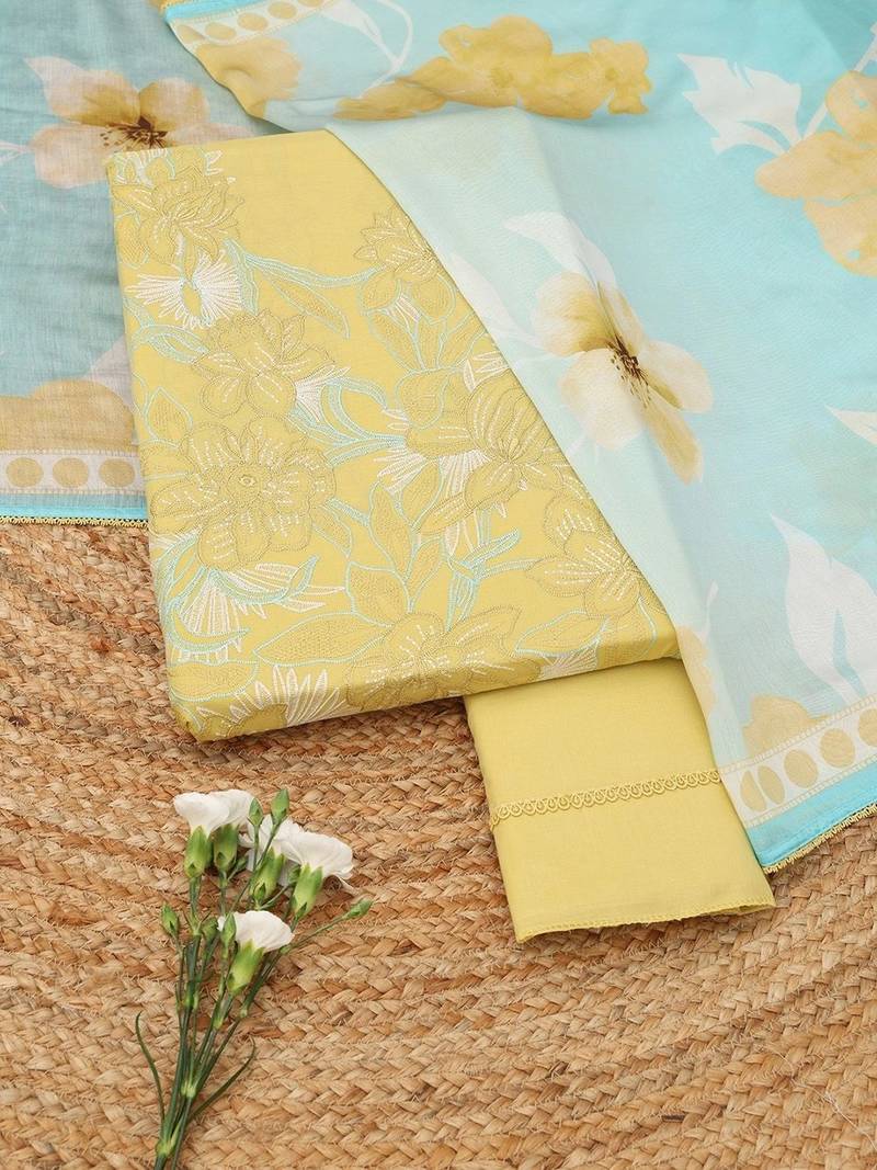 printed unstitched dress material