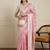 Pink women woven design zari banarasi saree