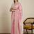 Pink women woven design zari banarasi saree