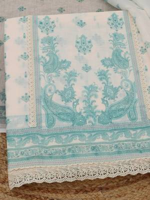printed linen unstitched dress material 3