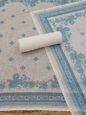 printed linen unstitched dress material 2