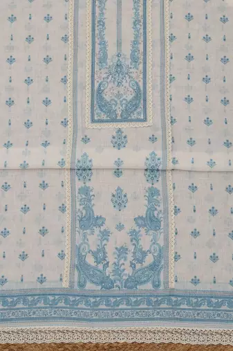 printed linen unstitched dress material
