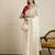 Cream floral motifs printed banarasi saree with blouse piece