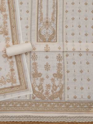 printed linen unstitched dress material 2
