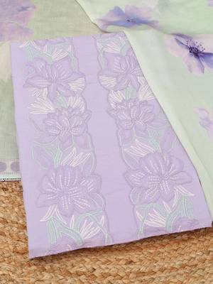 embroidered unstitched dress material 5