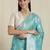 Blue woven design saree with blouse