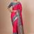 Pink woven design banarasi saree with blouse piece