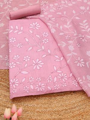 printed linen unstitched dress material 3