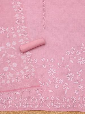 printed linen unstitched dress material 5