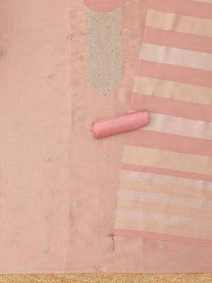 embroidered unstitched dress material 2