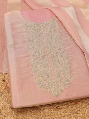 embroidered unstitched dress material 4